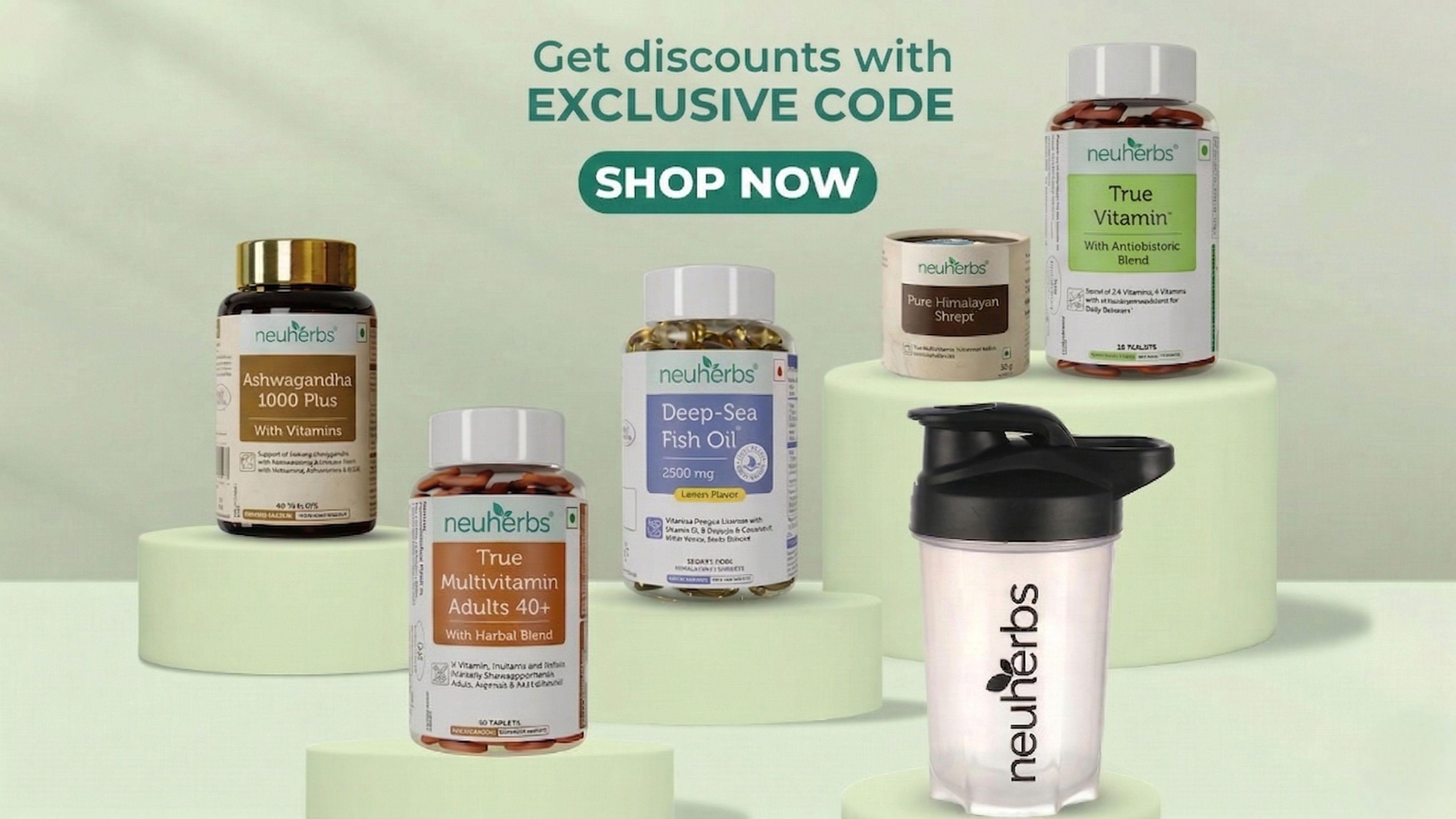 A banner image of Neuherbs with exlusive code.