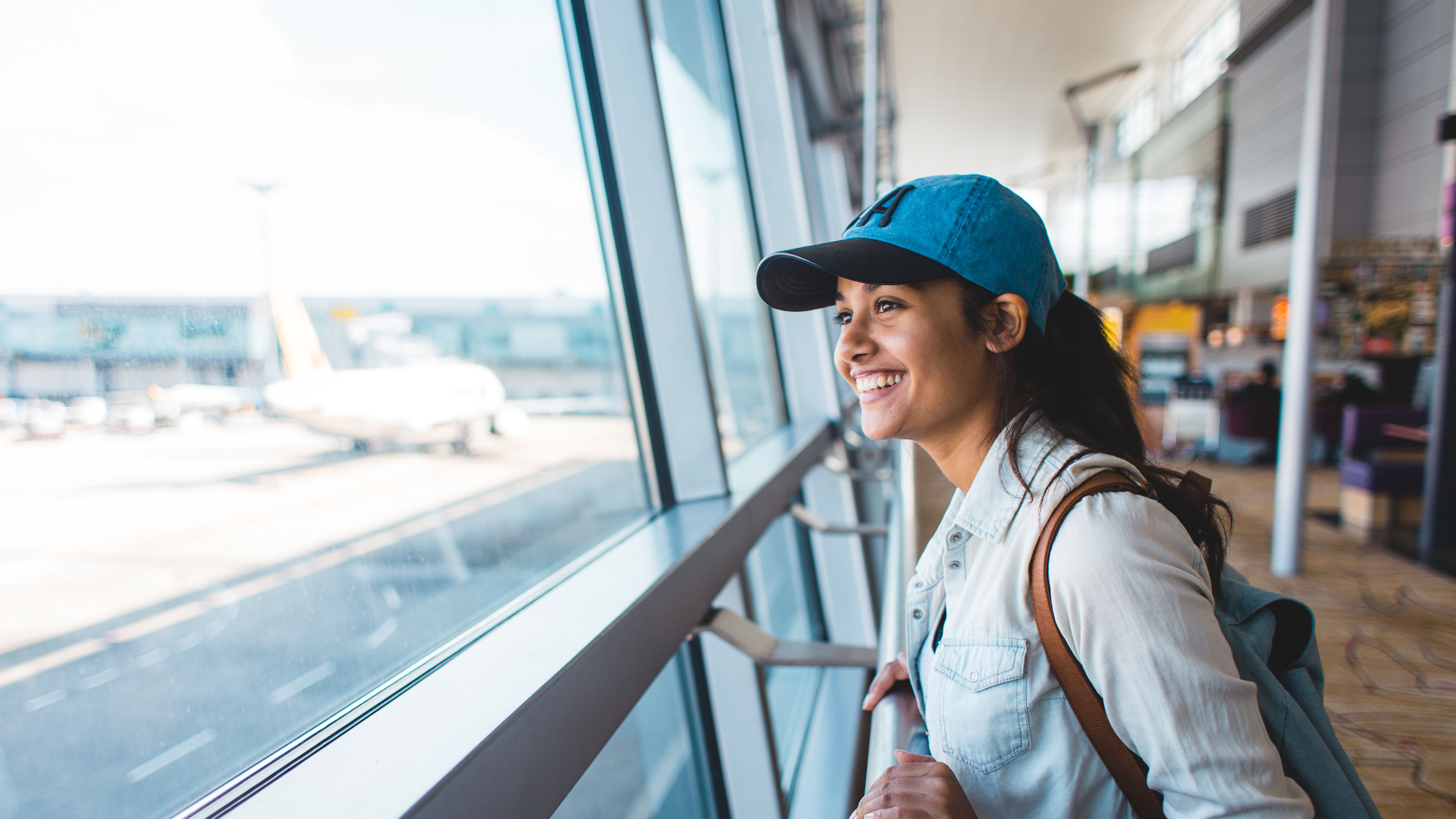 Indian girl in airport