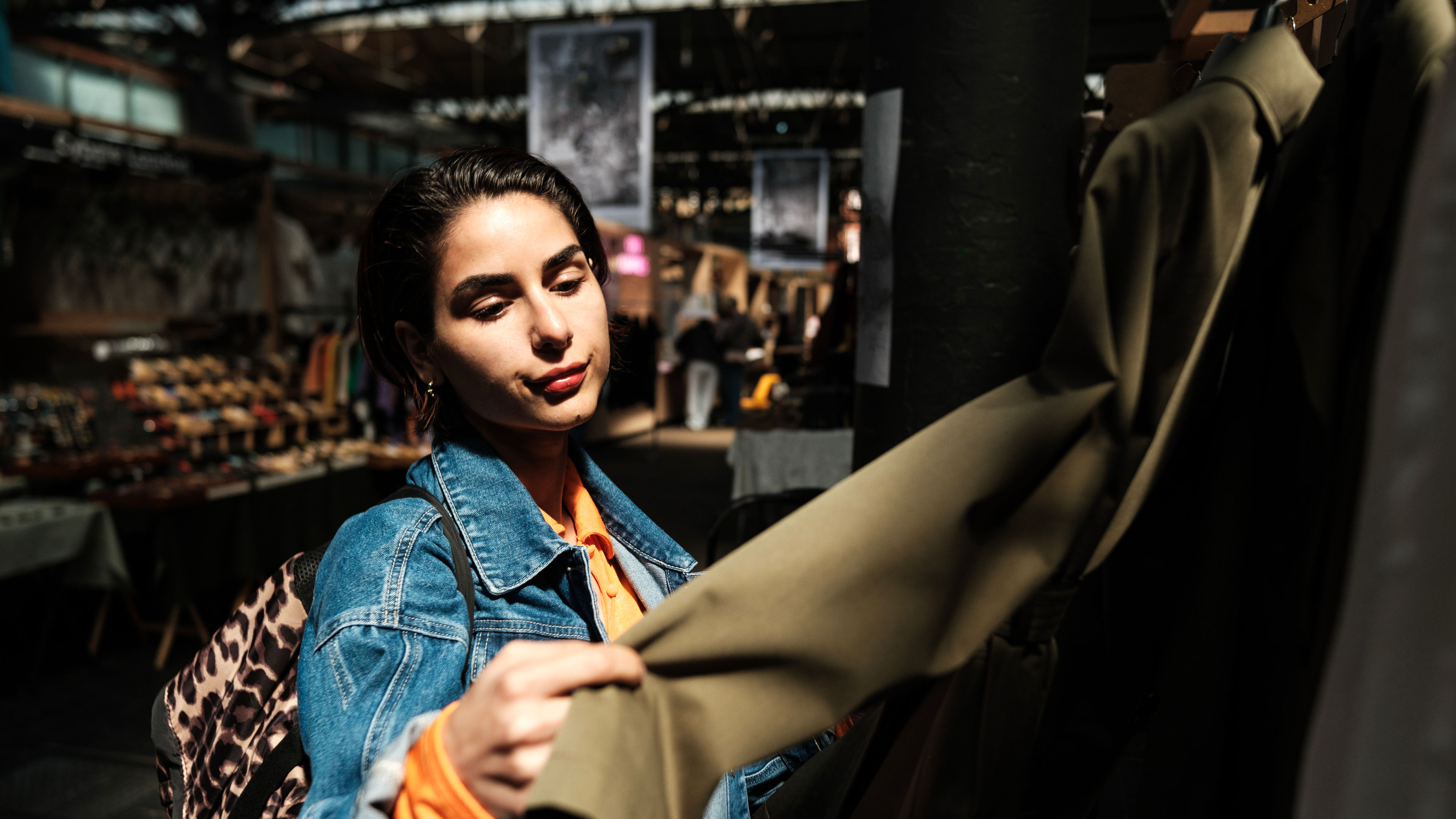 Indian woman in fashion store